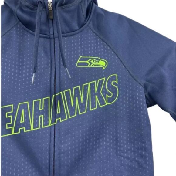 Nike  Navy Seattle Seahawks Full Zip Jacket NFL Size Small - Picture 2 of 9